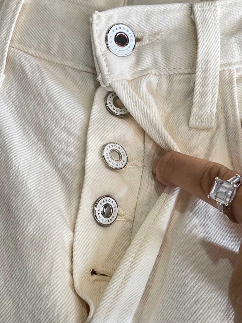 Favorite Daughter The Marsha Gardenia  White Wide-Leg Jeans - Picture 5 of 14
